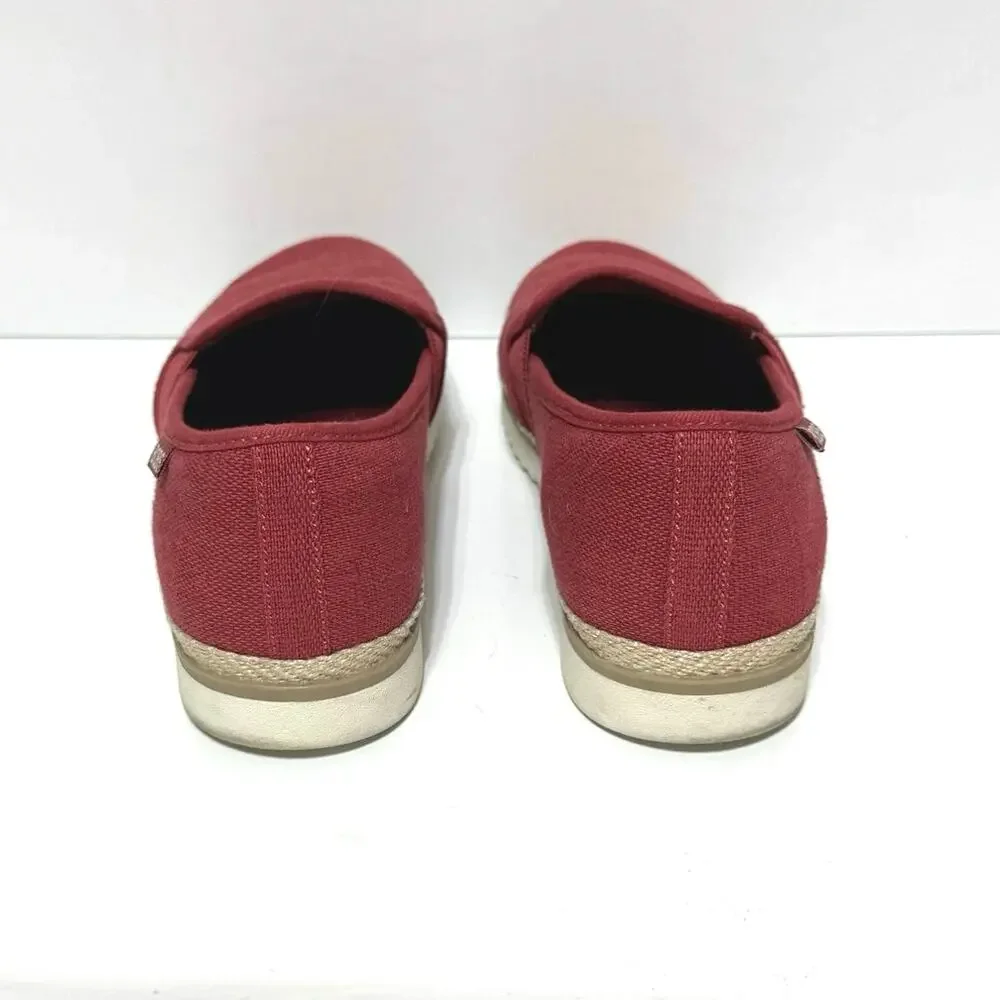Skechers Bobs Women’s Size 7.5 Flexpadrille Slip On Canvas Shoes Rubber Sole Red - Picture 5 of 12